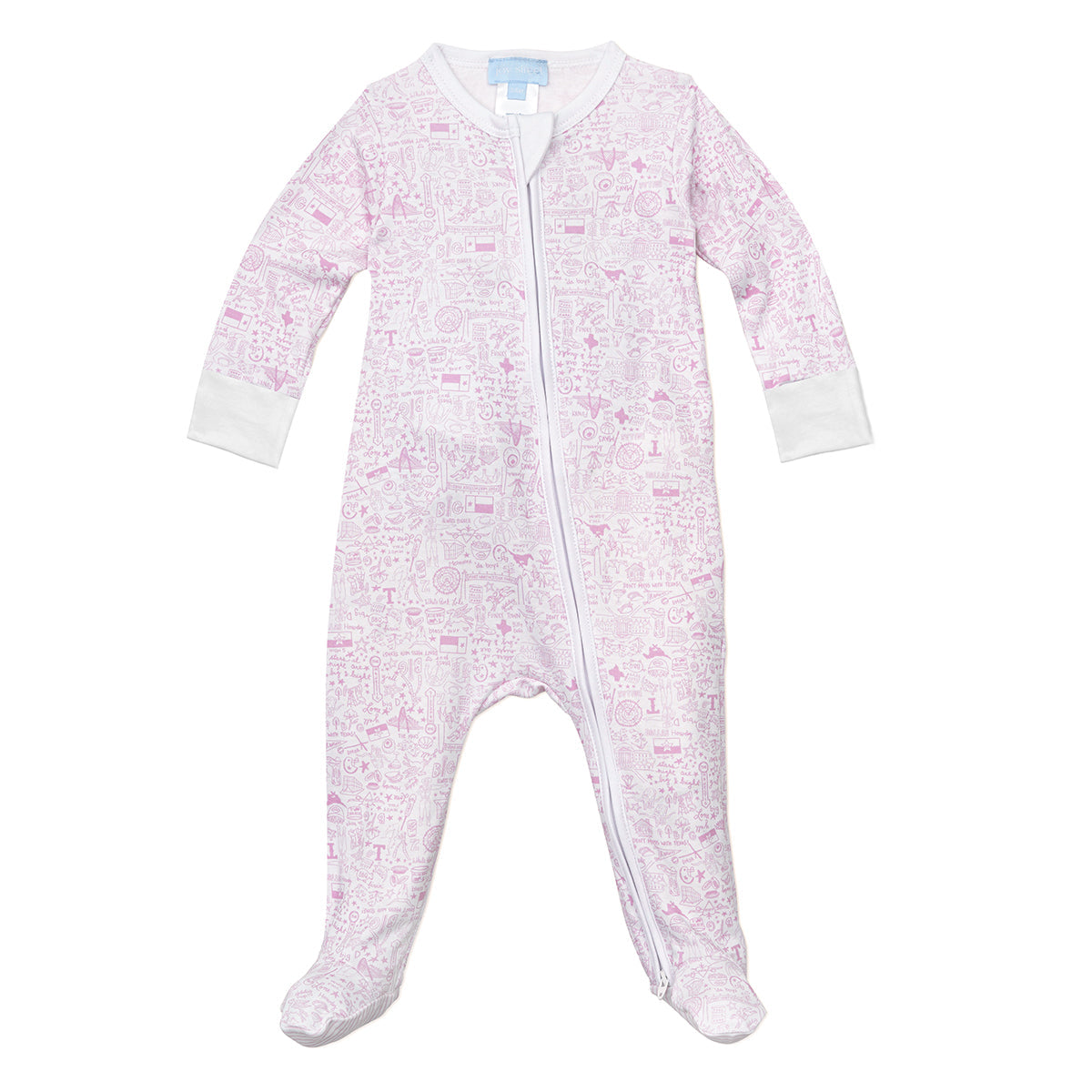 Joy Street Kids Dallas-Fort Worth Zip Onesie, Pink