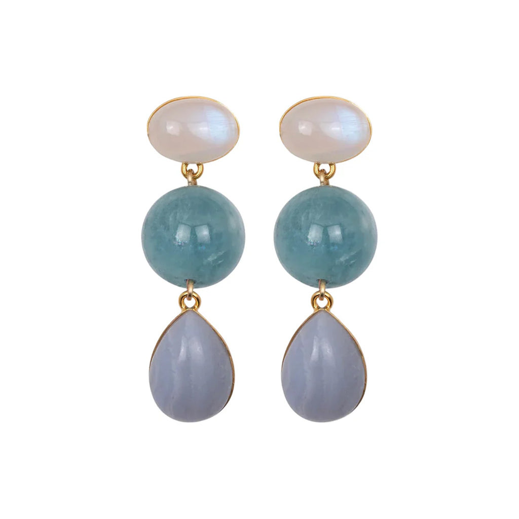 Natalia Earrings in Aquamarine
