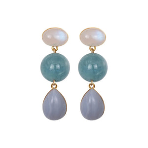 Natalia Earrings in Aquamarine