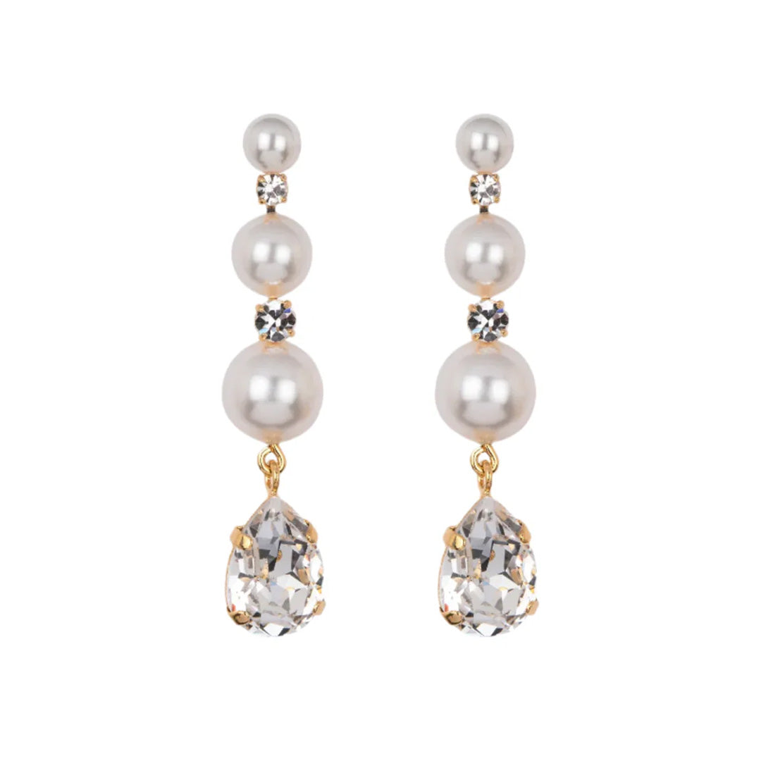 Corisande Earrings in Crystal Pearl