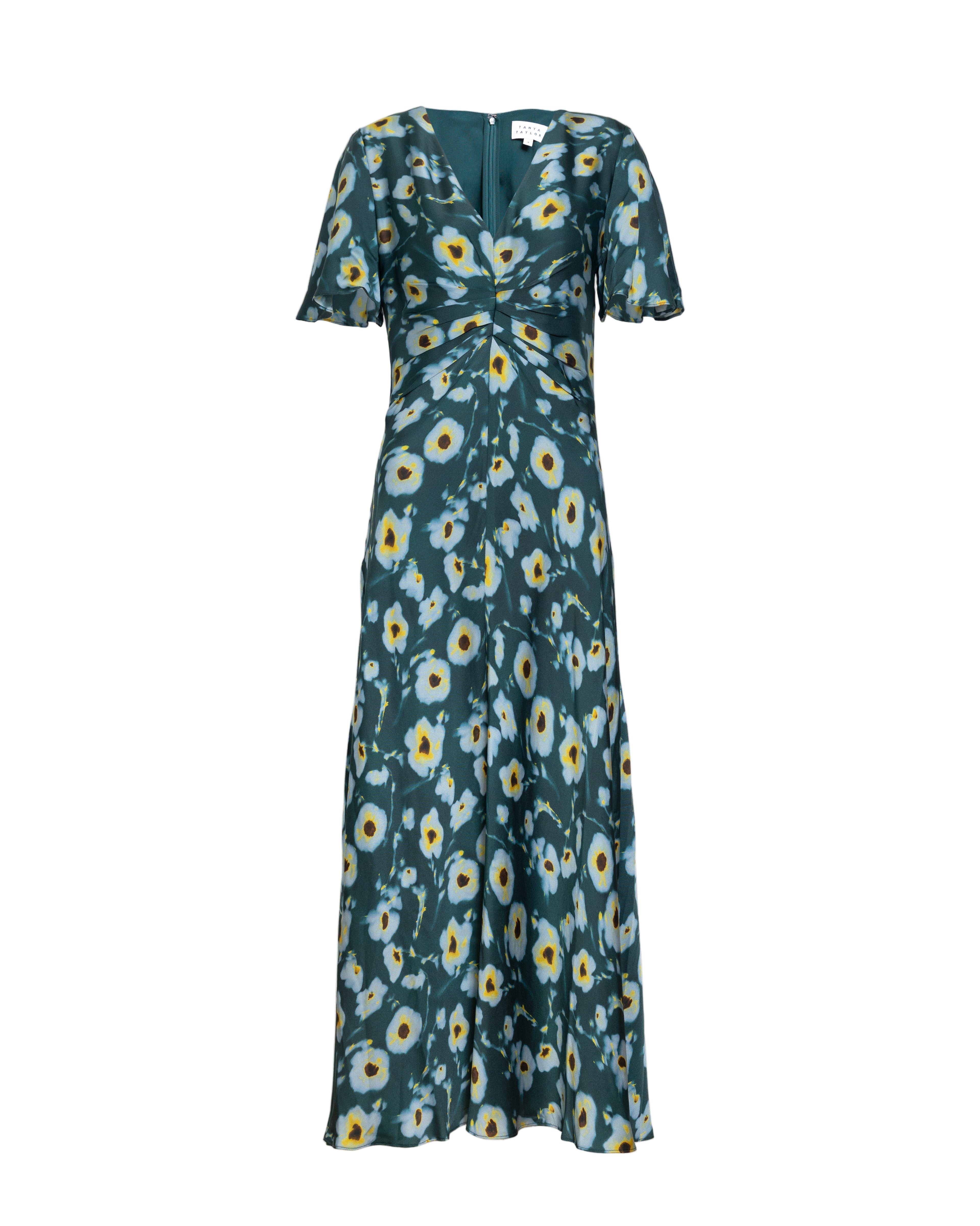 Daphne Dress in Emerald Multi