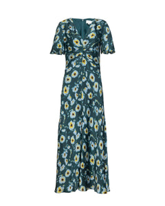 Daphne Dress in Emerald Multi