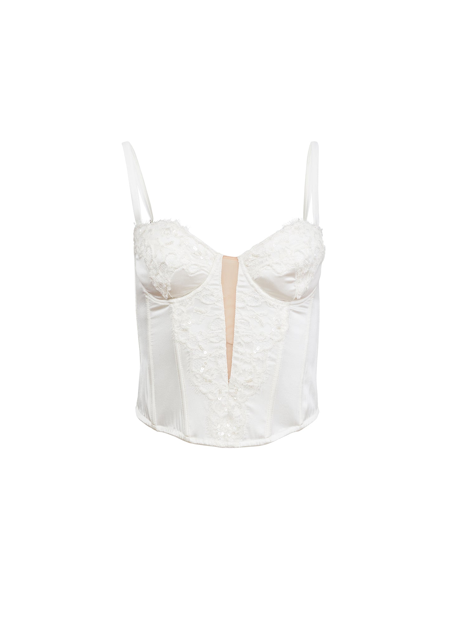 Ivory Daphne Silk Bustier | Fleur du Mal | Over The Moon