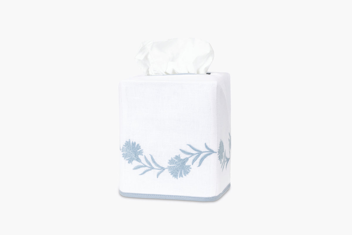Daphne Tissue Box Cover in Hazy Blue