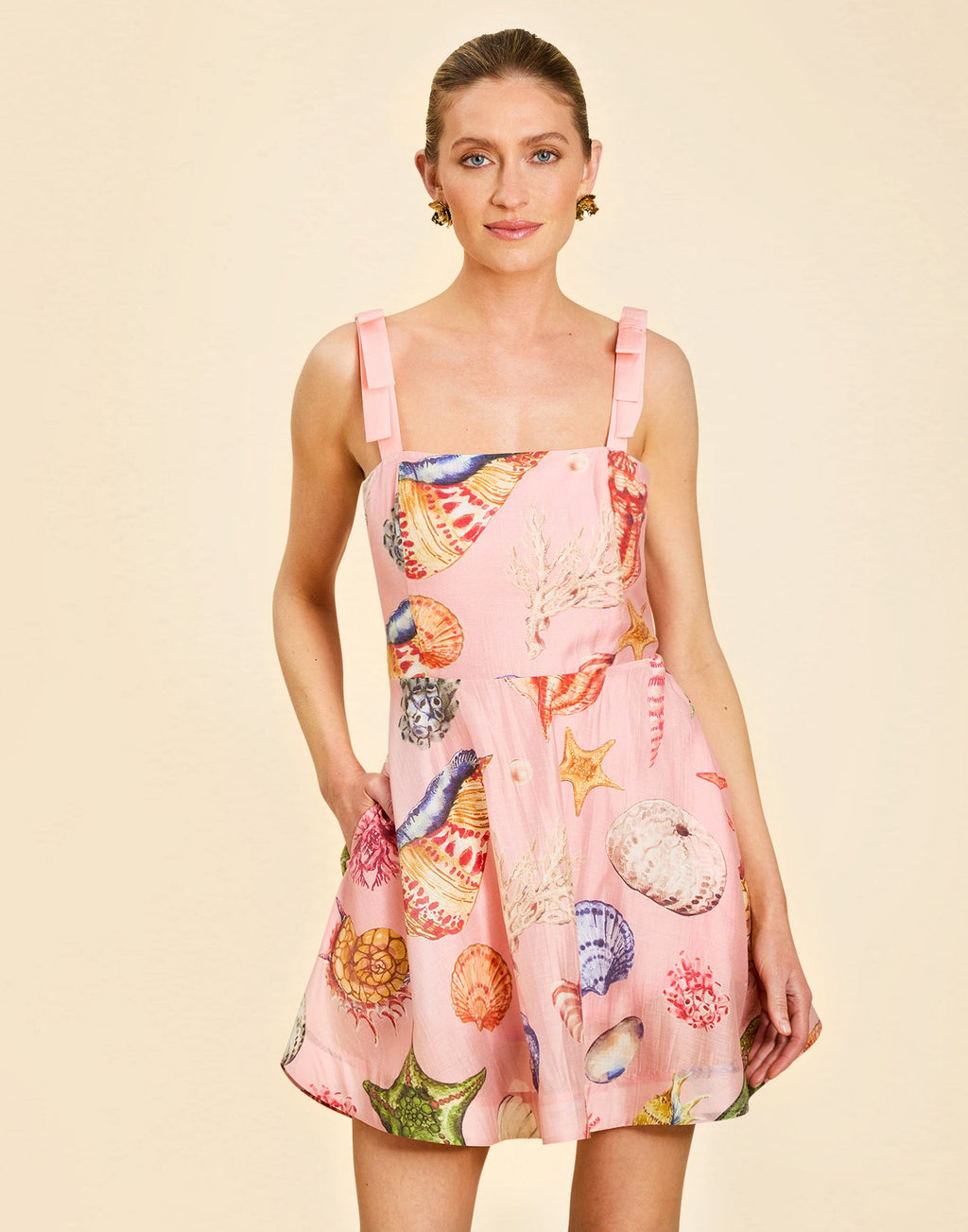 seashell strappy midi dress Salty Shores Cut Out Seashell Midi Dress VICI