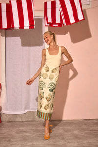 The Davis Cami in Cream paired with Lynne Skirt in Somers Shell Cream.