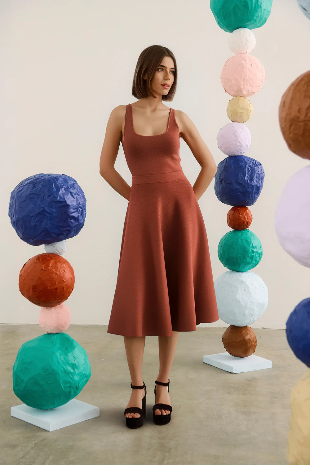 The Davis Cami paired with matching Joan Skirt.