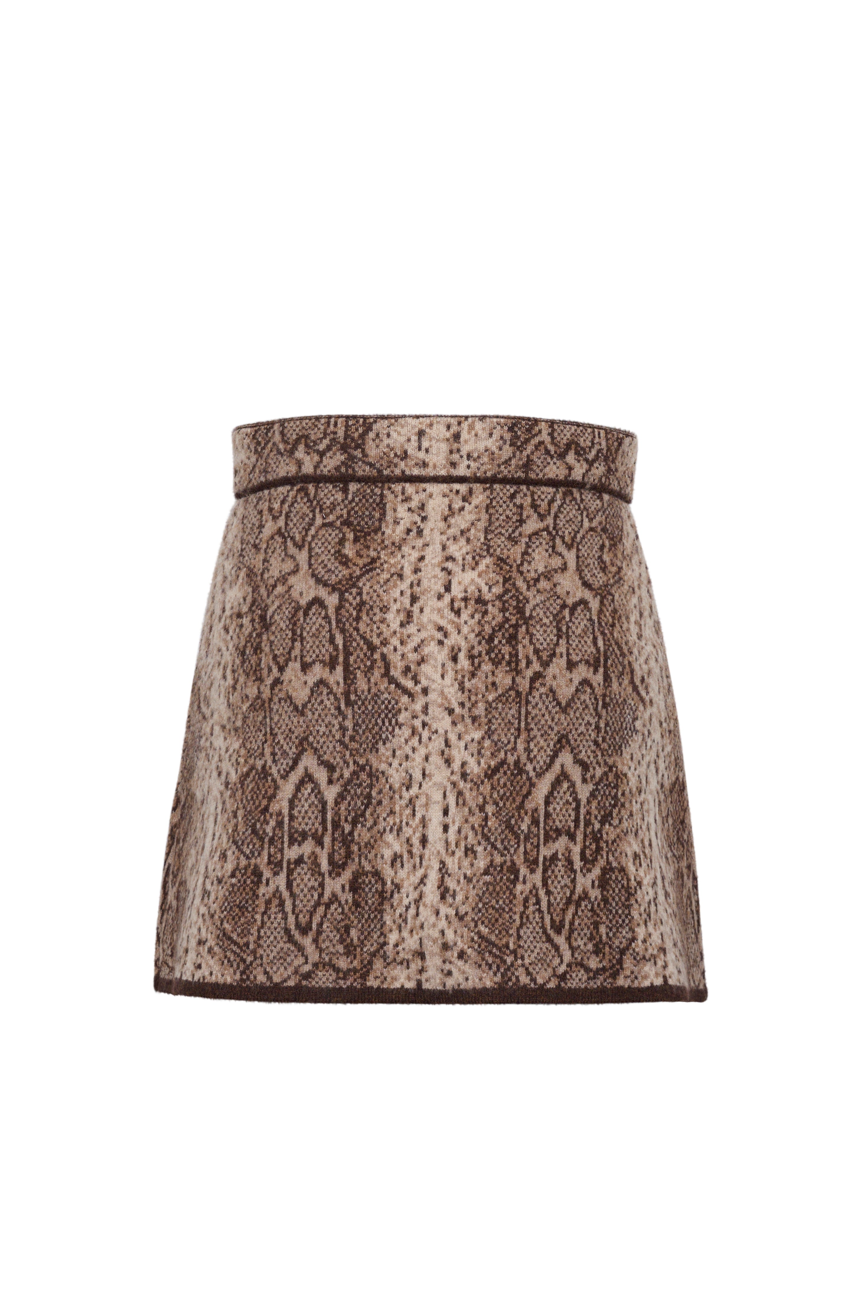 Dayton Skirt in Oatmeal Snake