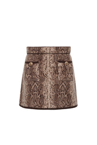 Dayton Skirt in Oatmeal Snake