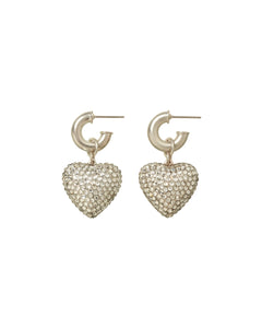 The Dazzling Puffy Heart Earrings