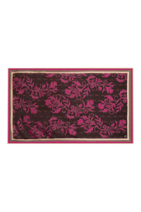 De La Falaise Cotton Silk Sarong in Fuchsia Flowers