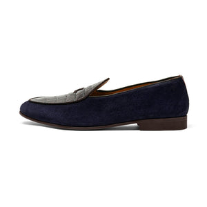 Men's Navy Croc Milano Loafer