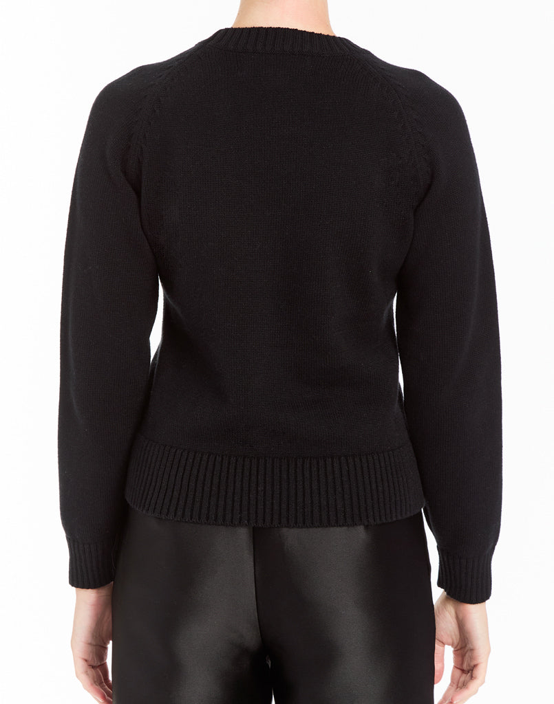 Delilah Palm Sweater in Black/Gold