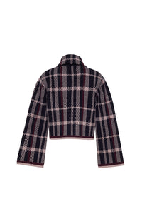 Delilah Cardigan in Navy Plaid
