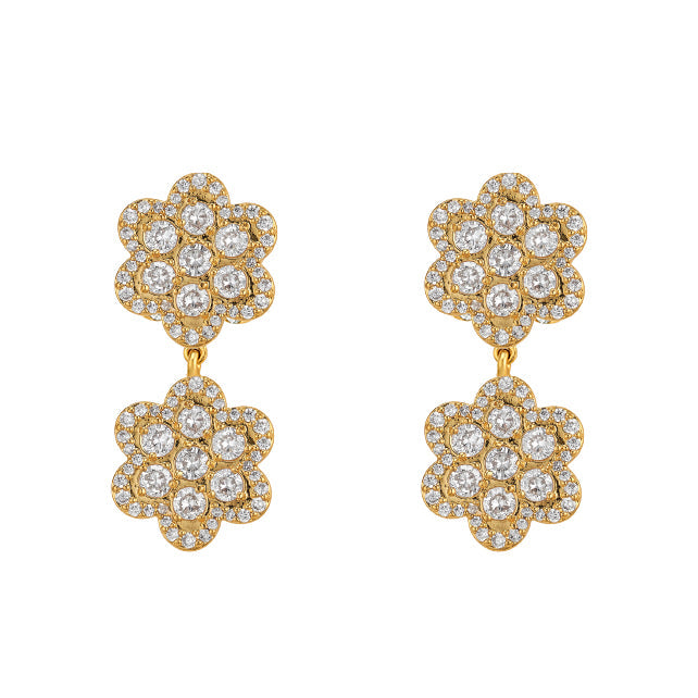 Delphine Pave Double in Yellow Gold