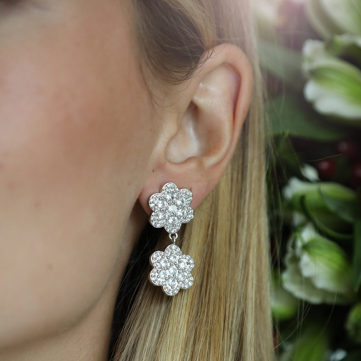 Delphine Pave Double in White Gold