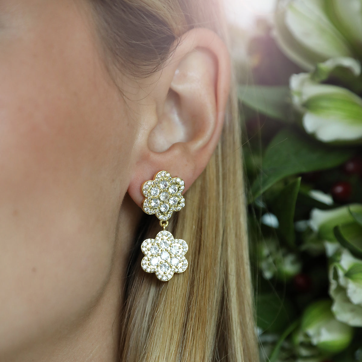 Delphine Pave Double in Yellow Gold