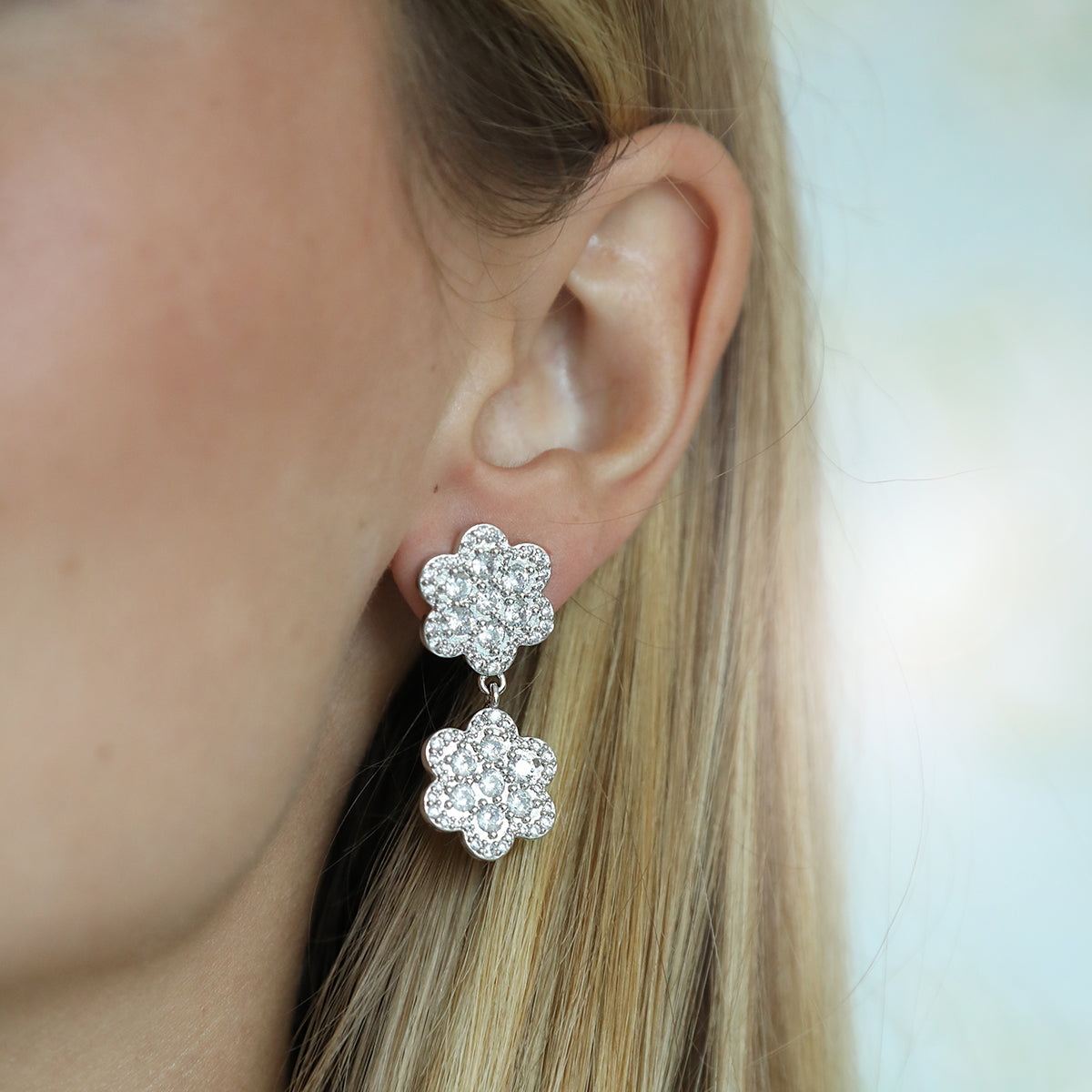 Delphine Pave Double in White Gold