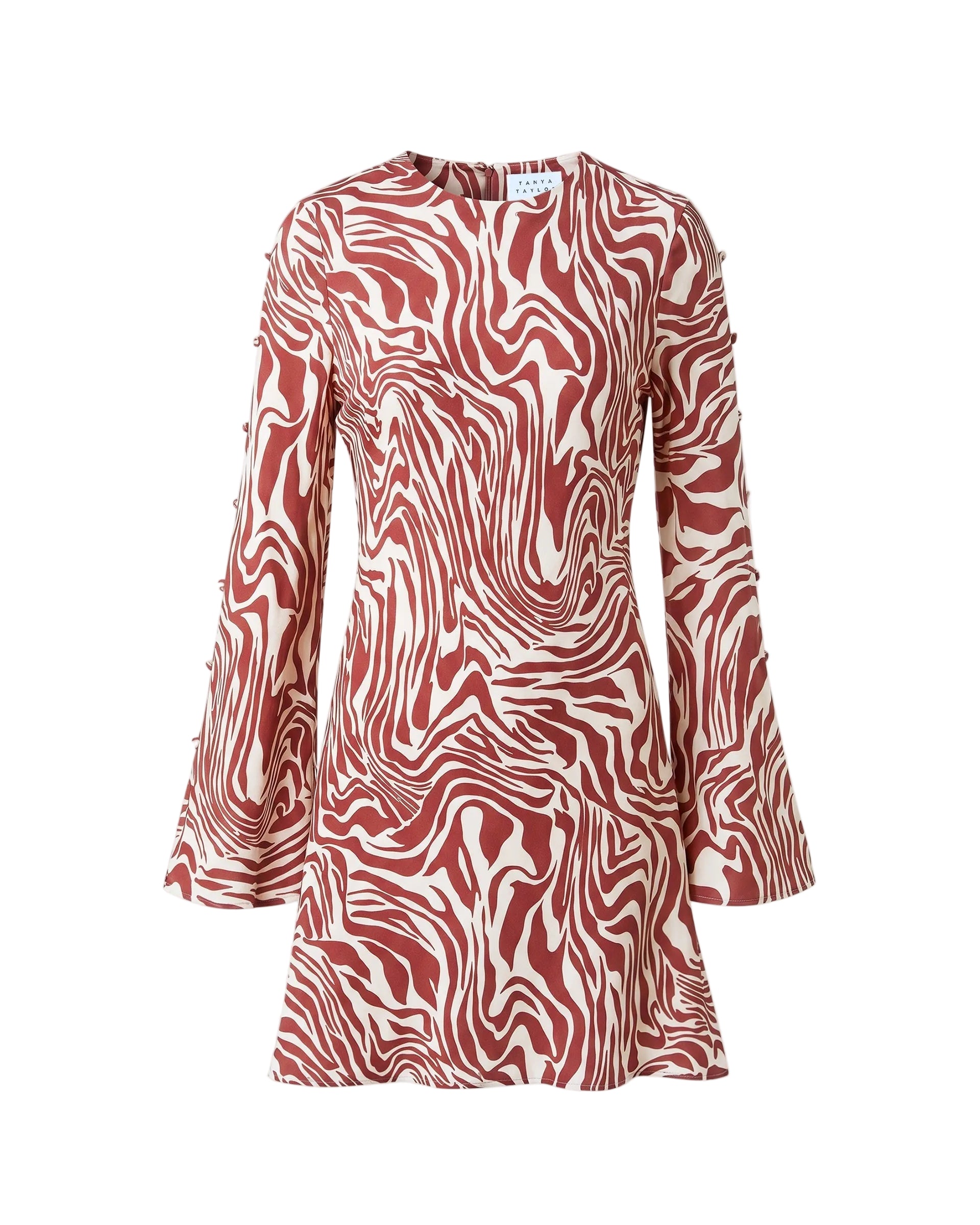 Demi Dress in Redwood/Cream Multi