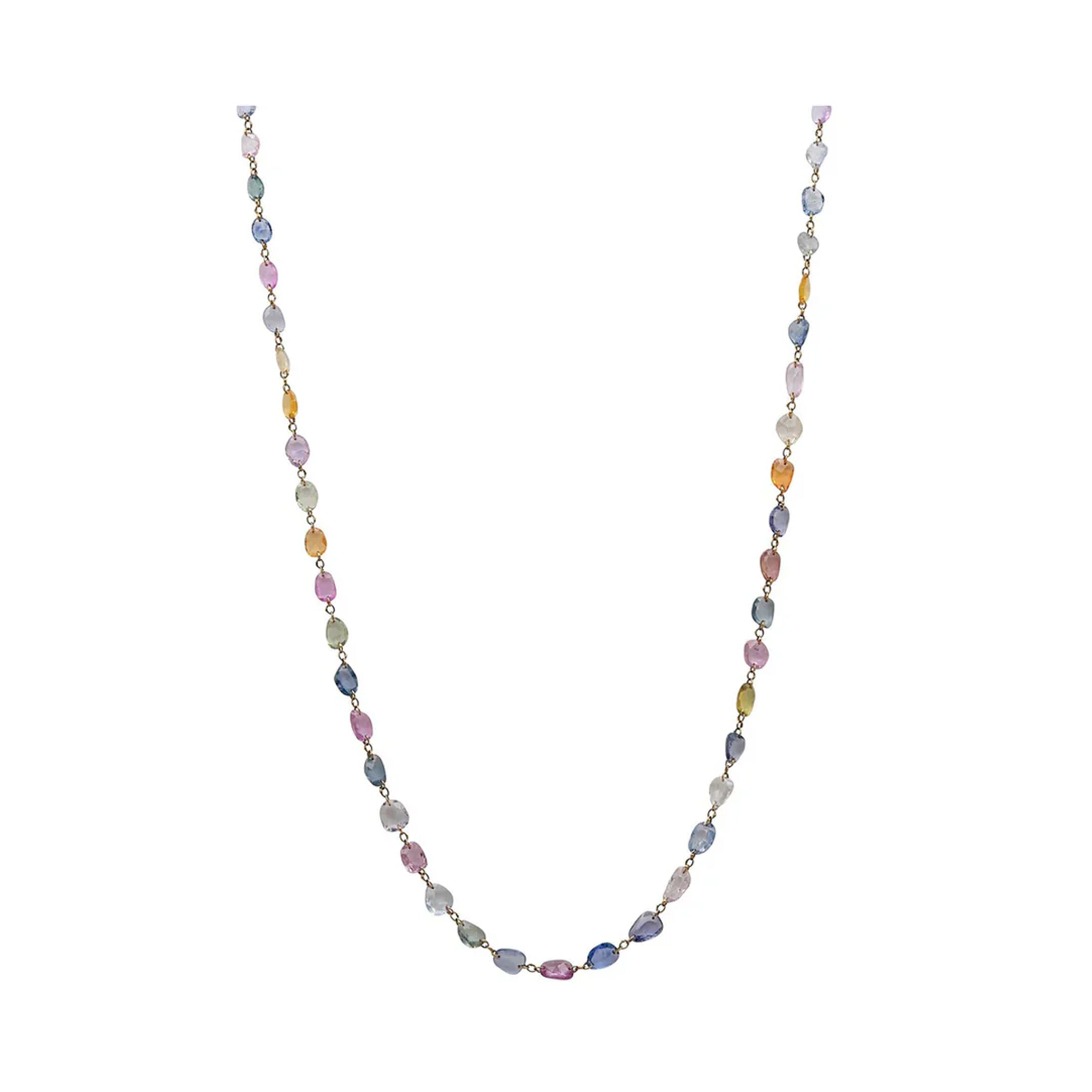 Desert Blooms Wildflower Multi-Colored Sapphire Long Necklace