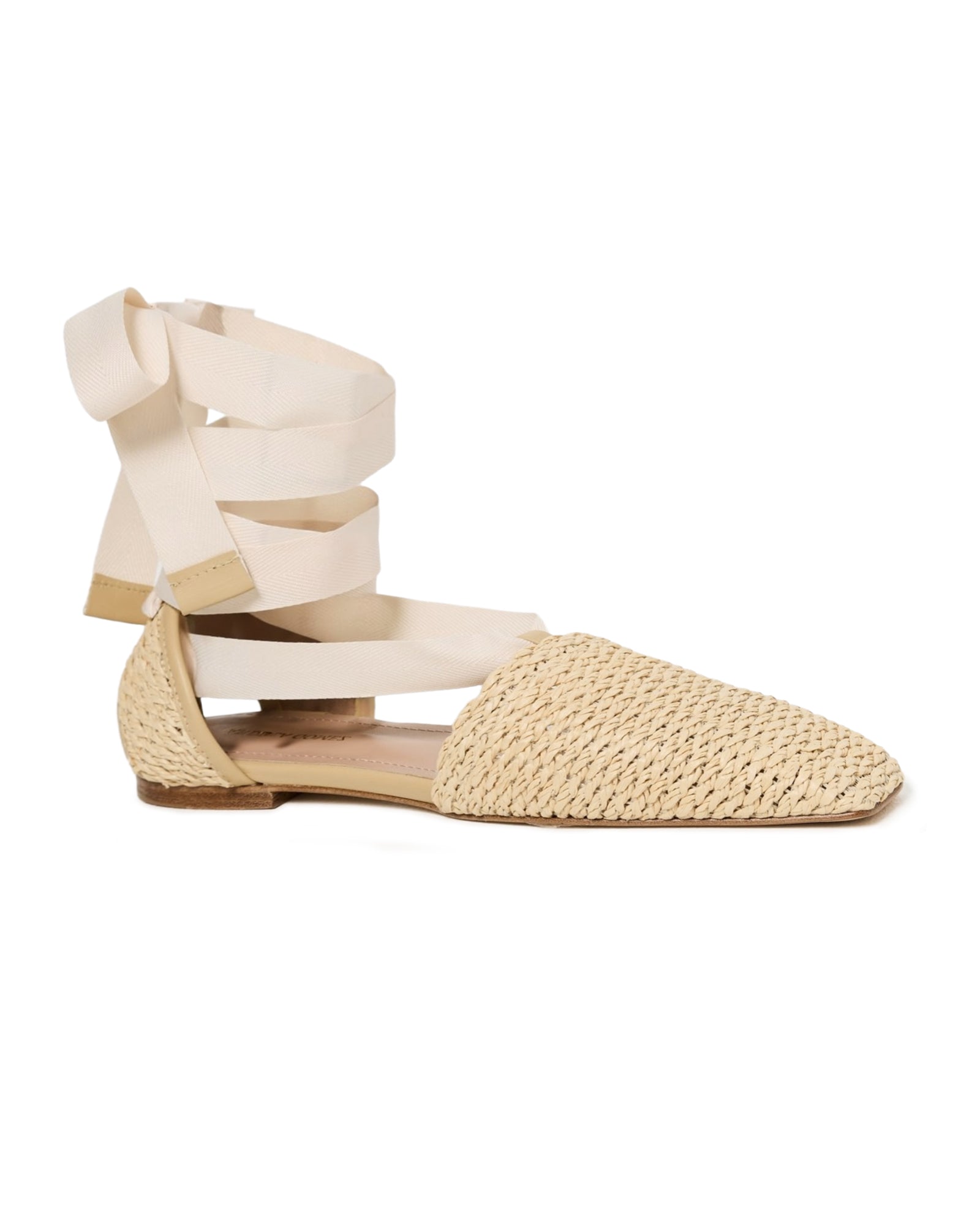 Desi Raffia Flat in Natura Raffia