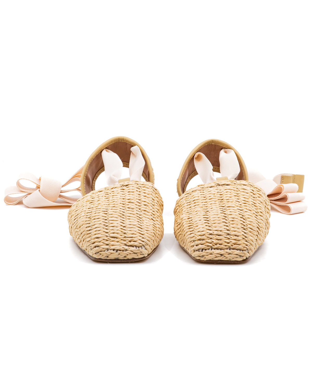 Desi Raffia Flat in Natura Raffia