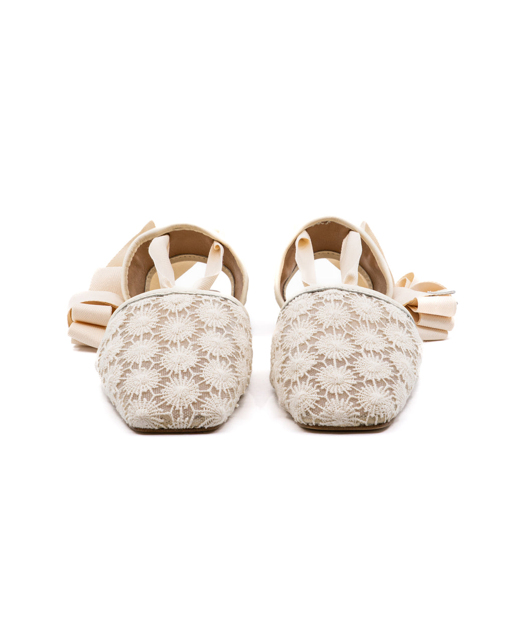 Desi Lace Flat in White