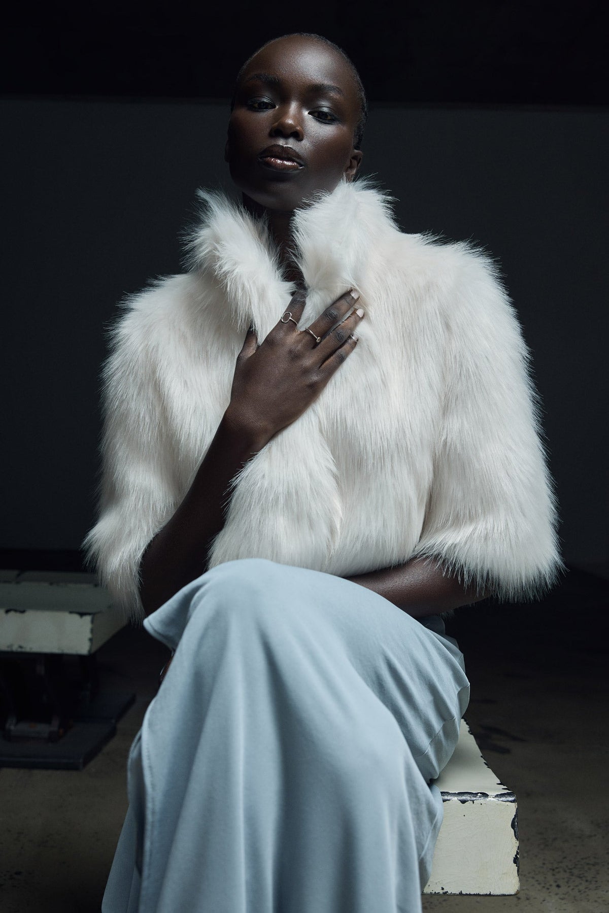 Desire Cropped Jacket in Ivory