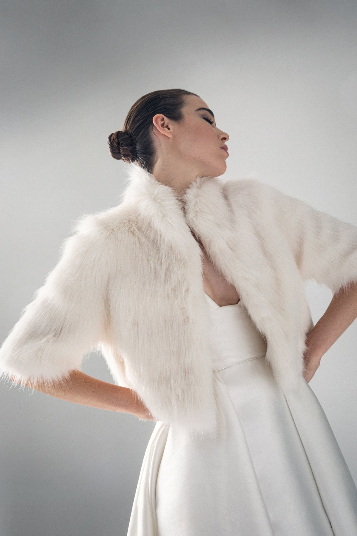 Desire Cropped Jacket in Ivory