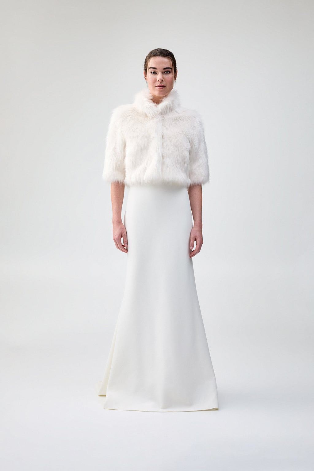 Desire Cropped Jacket in Ivory