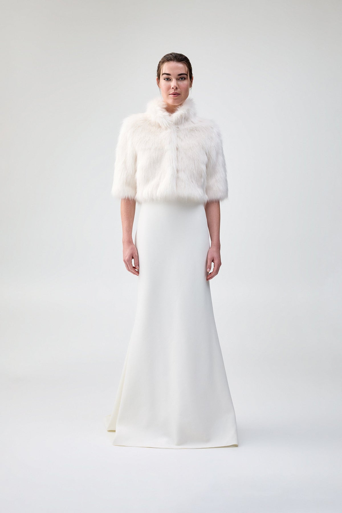 Desire Cropped Jacket in Ivory