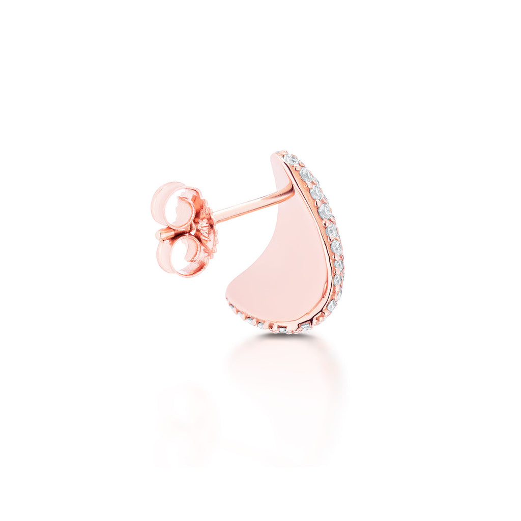 Diamond-Earring-Cup-Rose-Gold-Back, 14k rose gold