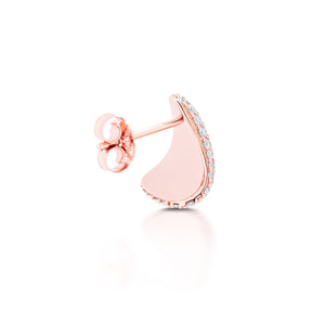 Diamond-Earring-Cup-Rose-Gold-Back, 14k rose gold