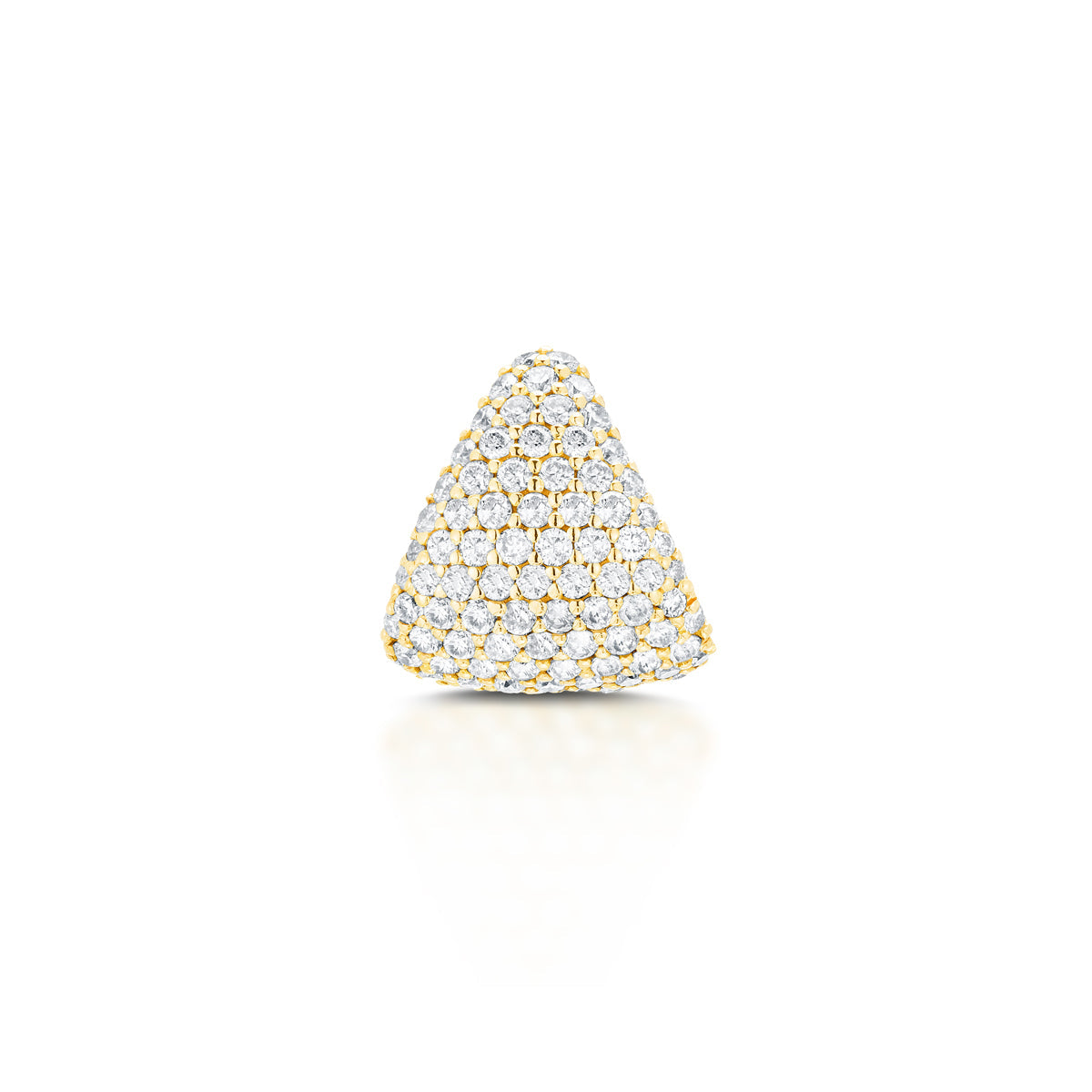 Diamond-Earring-Cup-Yellow-Gold-Front, 14k yellow gold