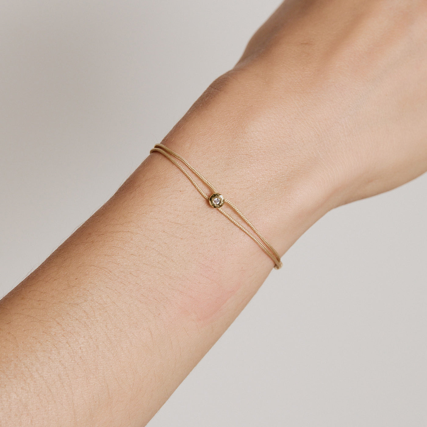 Cream Parachute Nesting Gem Bracelet