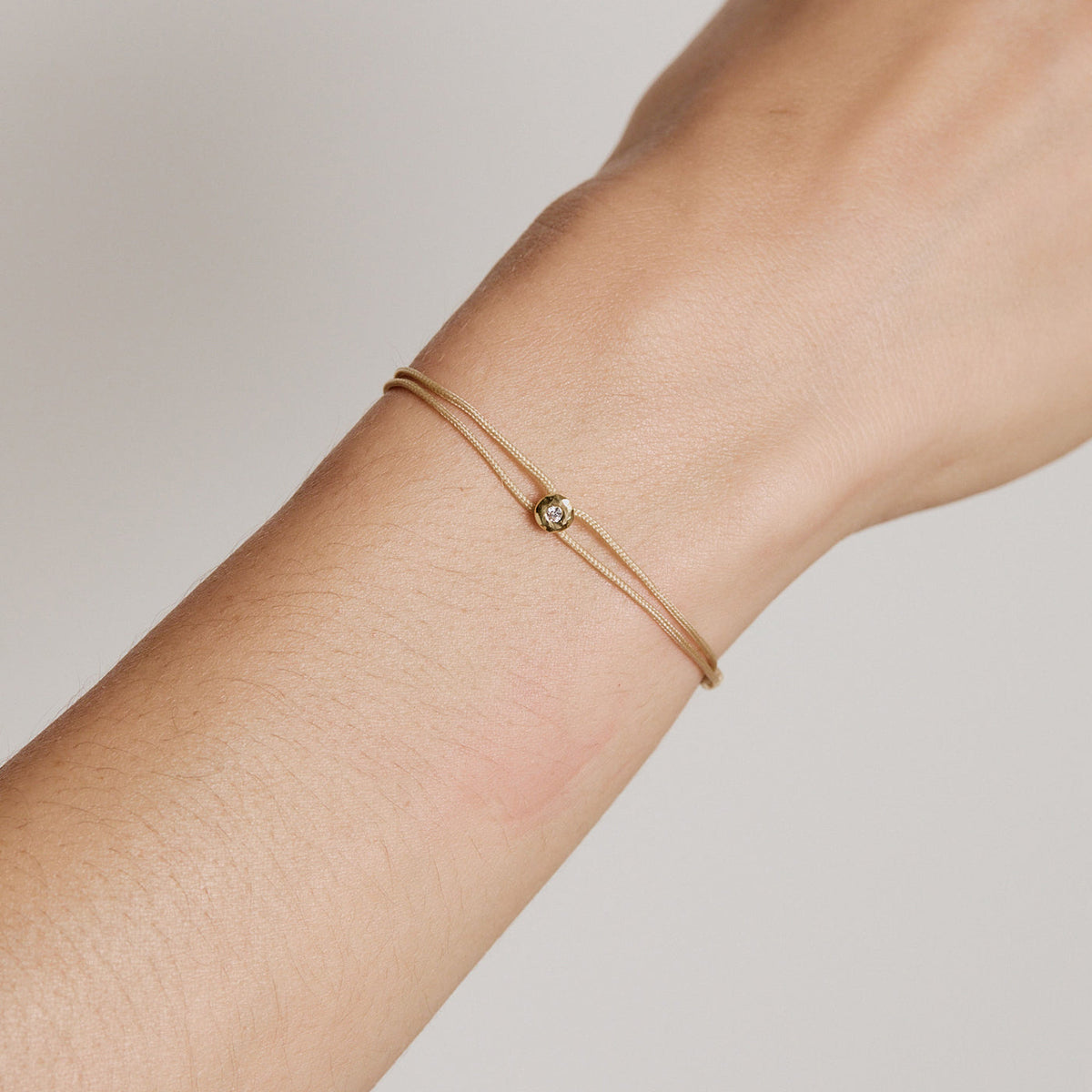 Cream Parachute Nesting Gem Bracelet