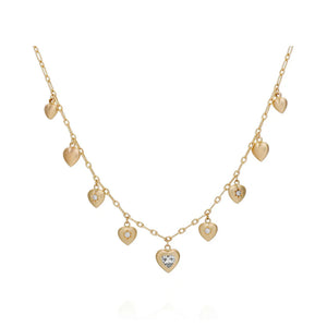 Diamond Puffy Heart Necklace