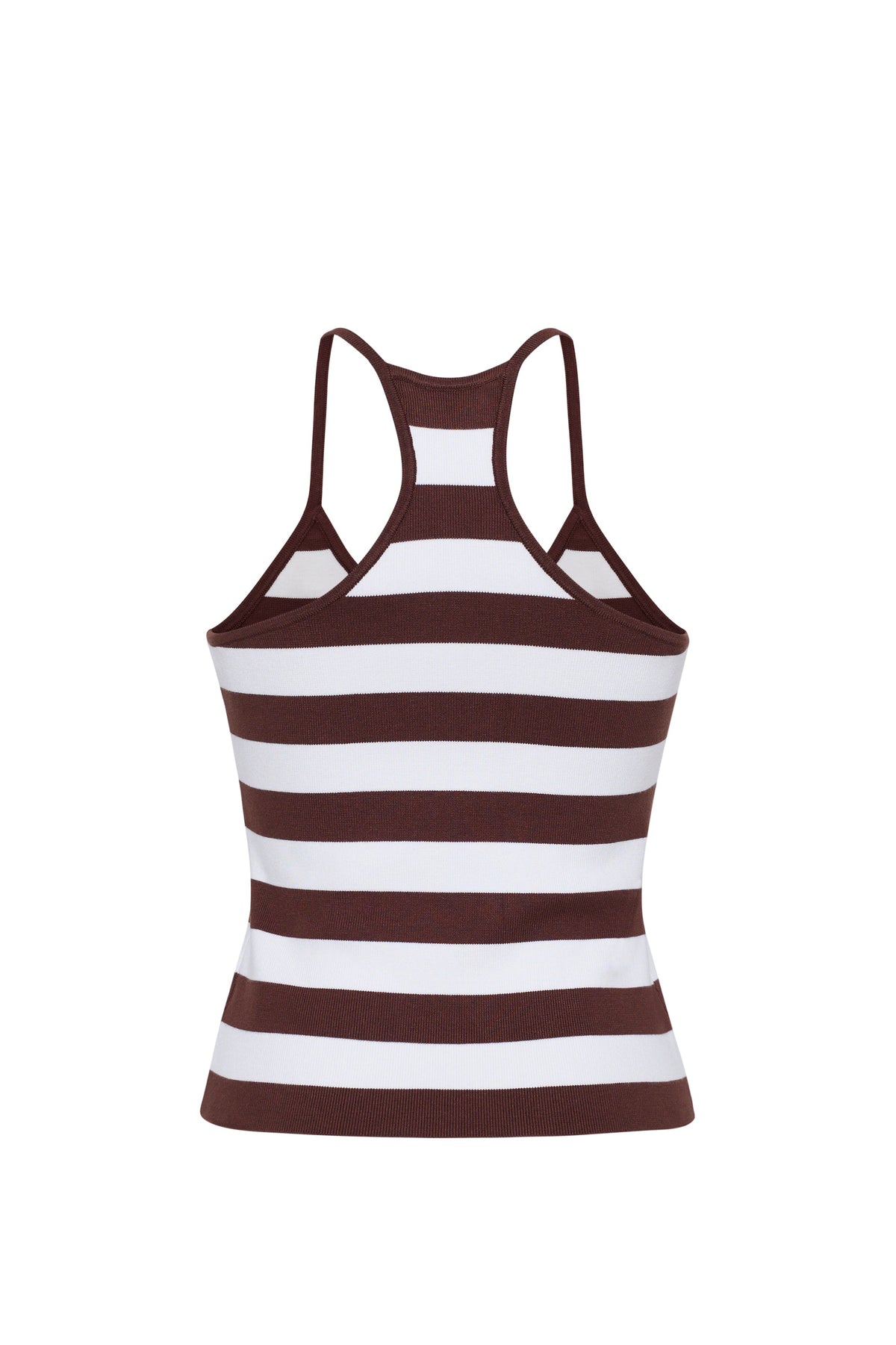 Didi Tank in Brown White Stripe Knits