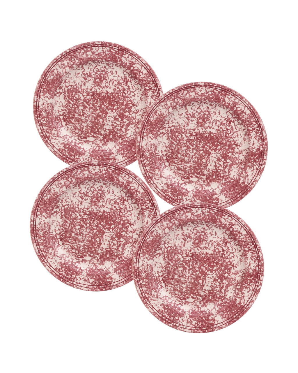 Spongeware Dinner Plate, Set of 4