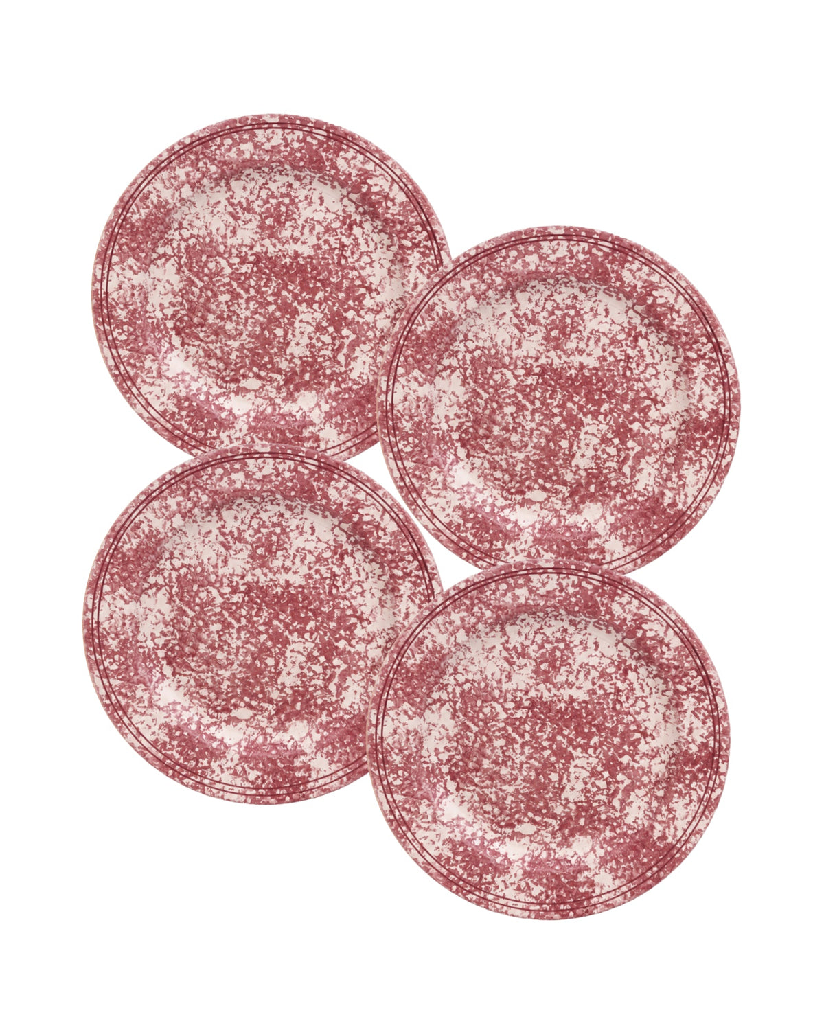 Spongeware Dinner Plate, Set of 4