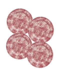 Spongeware Dinner Plate, Set of 4