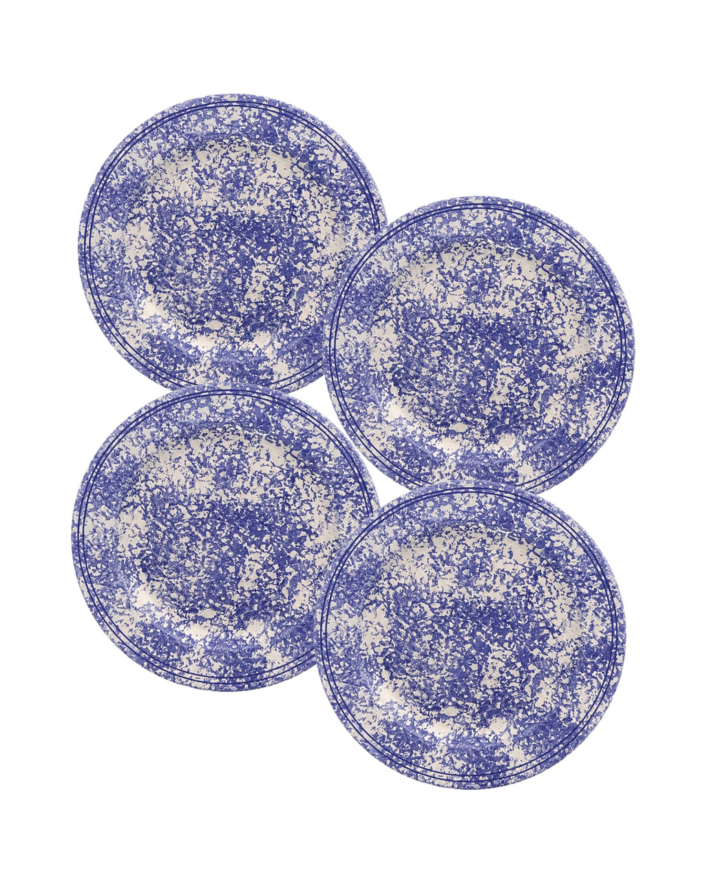 Spongeware Dinner Plate, Set of 4