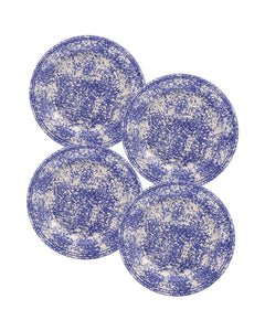 Spongeware Dinner Plate, Set of 4