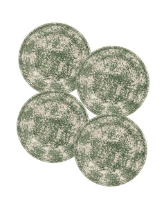 Spongeware Dinner Plate, Set of 4