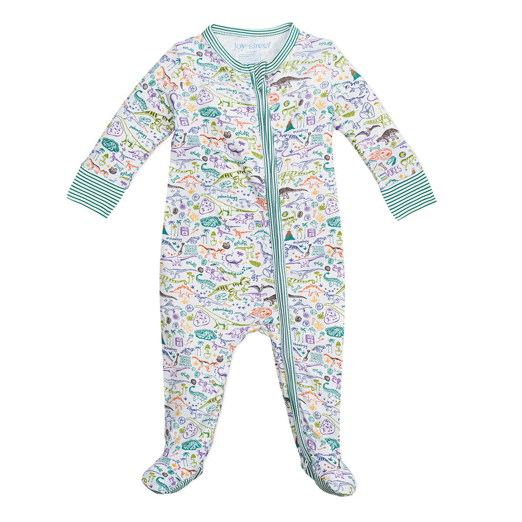 Dino Zip Baby Onesie