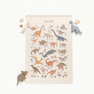 Dinosaur Alphabet (on sale)@detailed image of dinosaur alphabet poster
