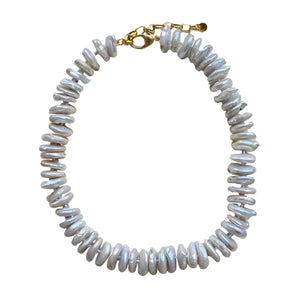 Disc Pearl Necklace