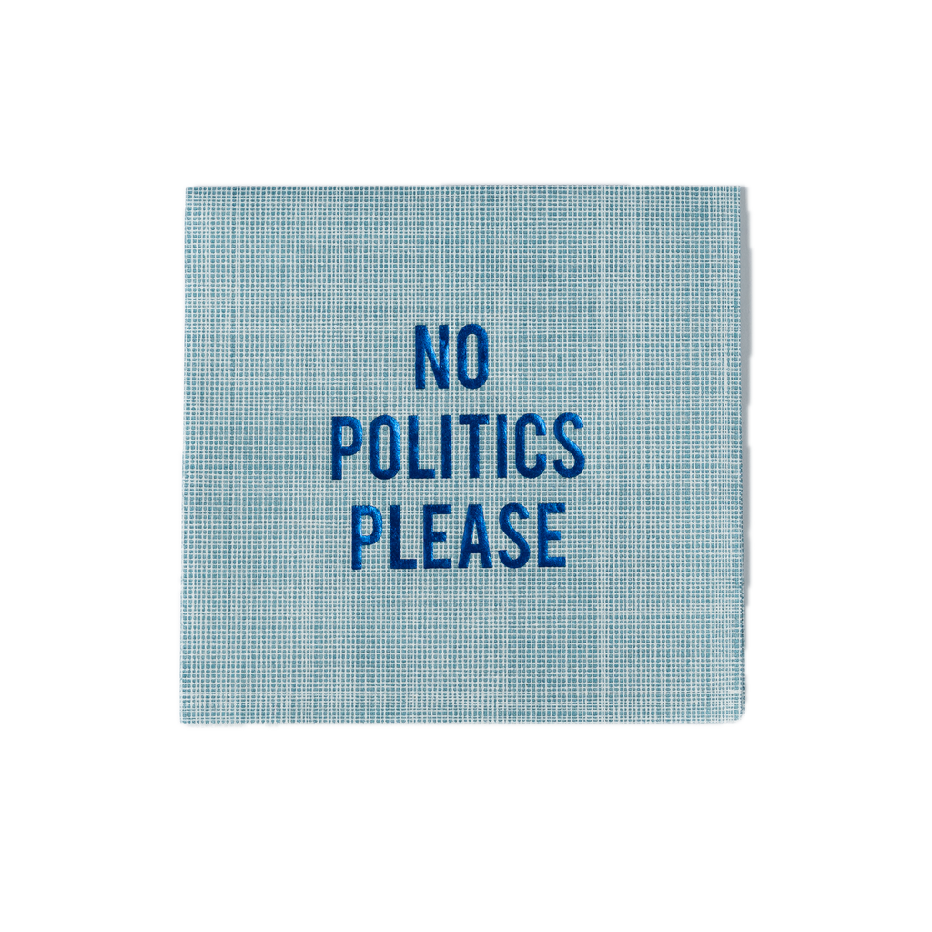 "No Politics Please" Disposable Napkins, Set of 16