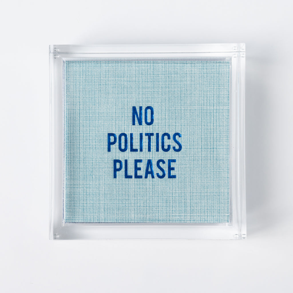 "No Politics Please" Disposable Napkins, Set of 16