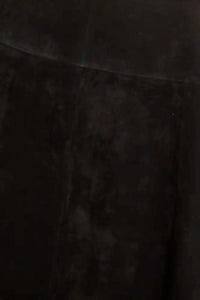 The Ida Skirt is 100% genuine suede. Designed to be fitted at the waist and flow into a full skirt.